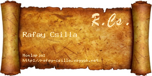 Rafay Csilla névjegykártya