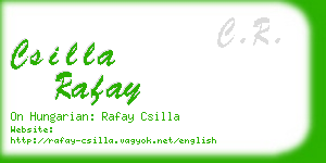 csilla rafay business card